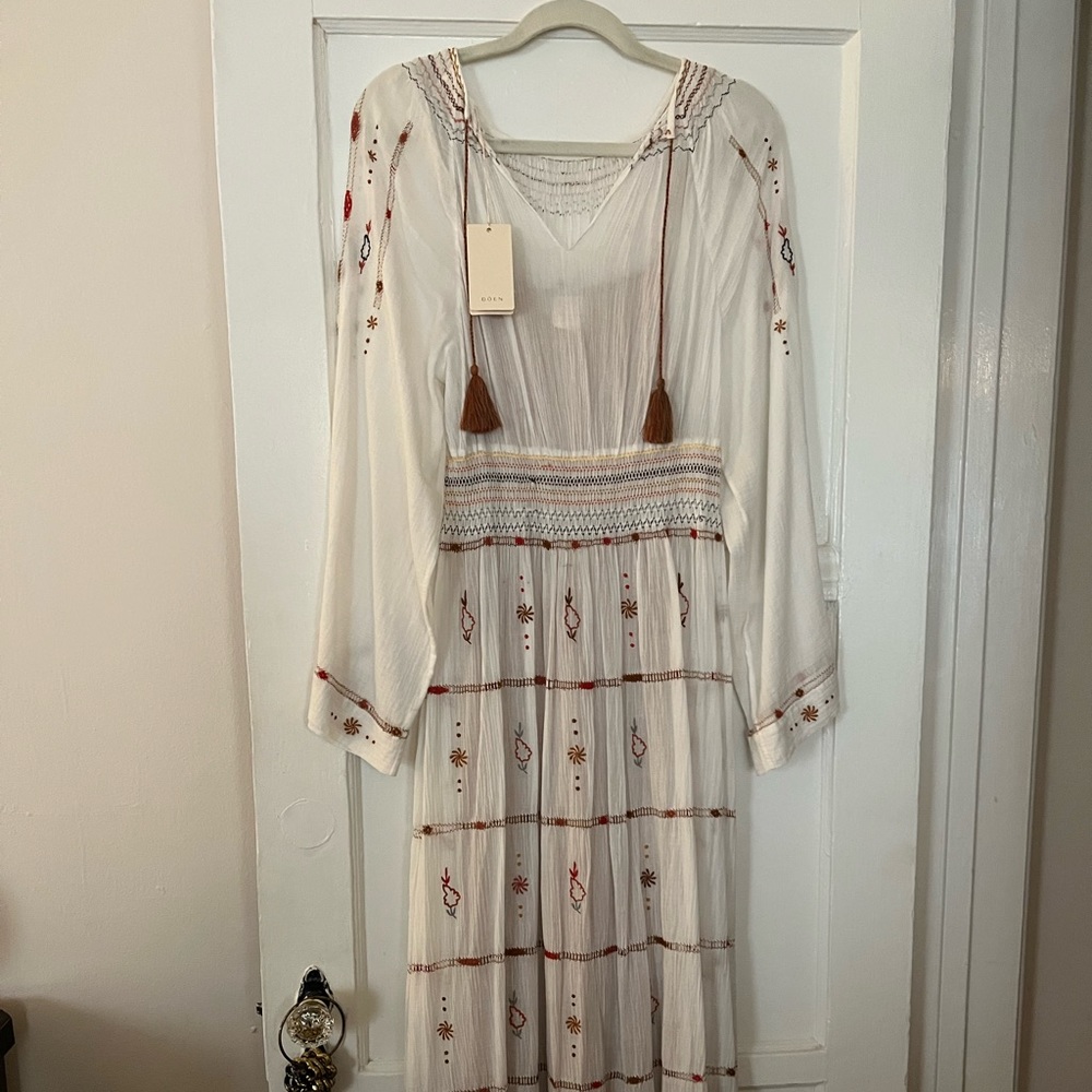 NWT sold out Doen Joni embroidered dress Medium
